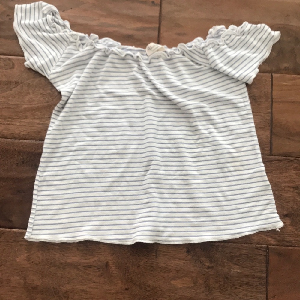 Stripped off the shoulder top